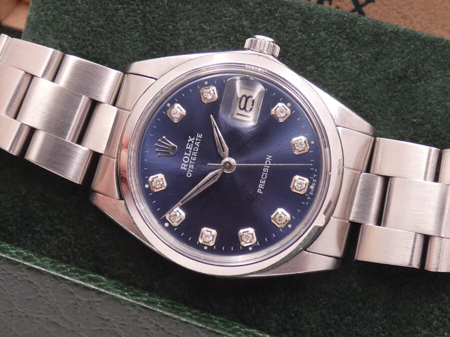 Rolex Oysterdate Precision 6694 Diamond Dial ANNO 1970 Manuale Acciaio Con Bracciale Oyster - immagine 5