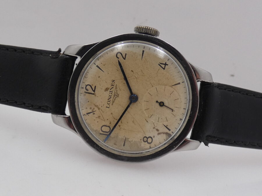 Longines Calatrava ANNO 1937 Acciaio Carica Manuale Orologio Vintage - immagine 5