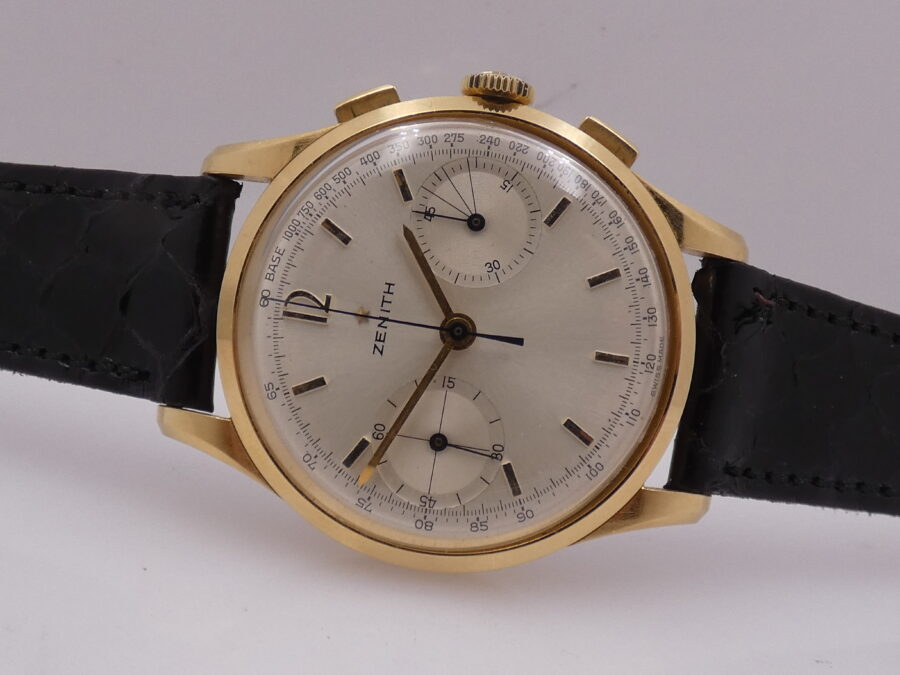 Zenith Stellina Cronografo Oro Massiccio 18Kt Anni 50's TOP CONDITION Carica Manuale WITH BOX - immagine 5