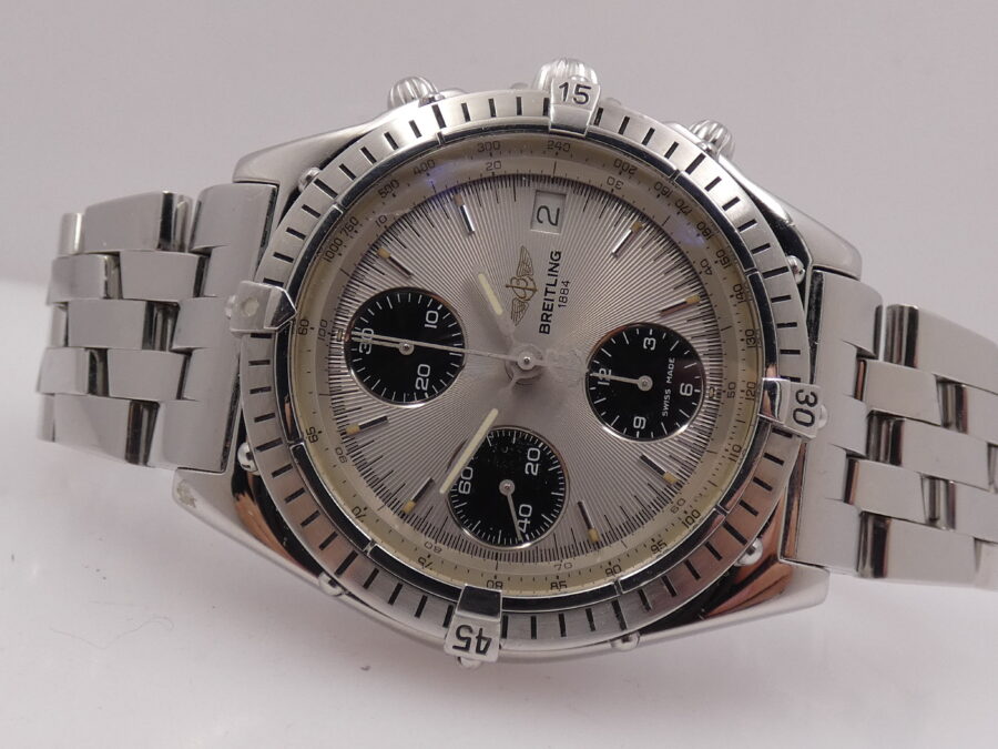 Cronografo Breitling Chronomat A13047 Acciaio With BOX Automatico ANNI '90 Braccialato - immagine 5