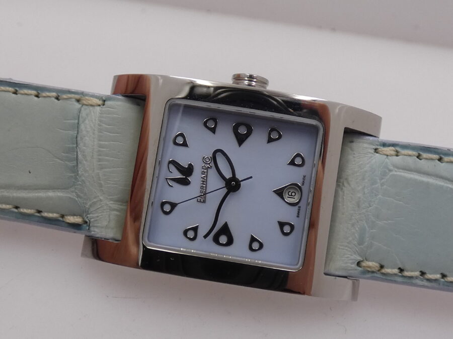 Eberhard & Co. Gingi Date 61007 NEW Tiffany Dial BOX&PAPERS ANNO 2010 Mai Indossato Ladies - immagine 5