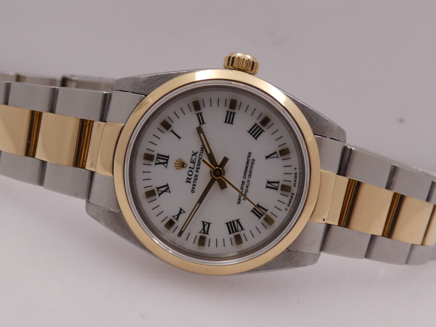 Rolex Oyster Perpetual 31 Mid-Size 67483 SENZA FORI Acciaio&Oro18Kt Anno 1998 Automatico WITH BOX - immagine 5