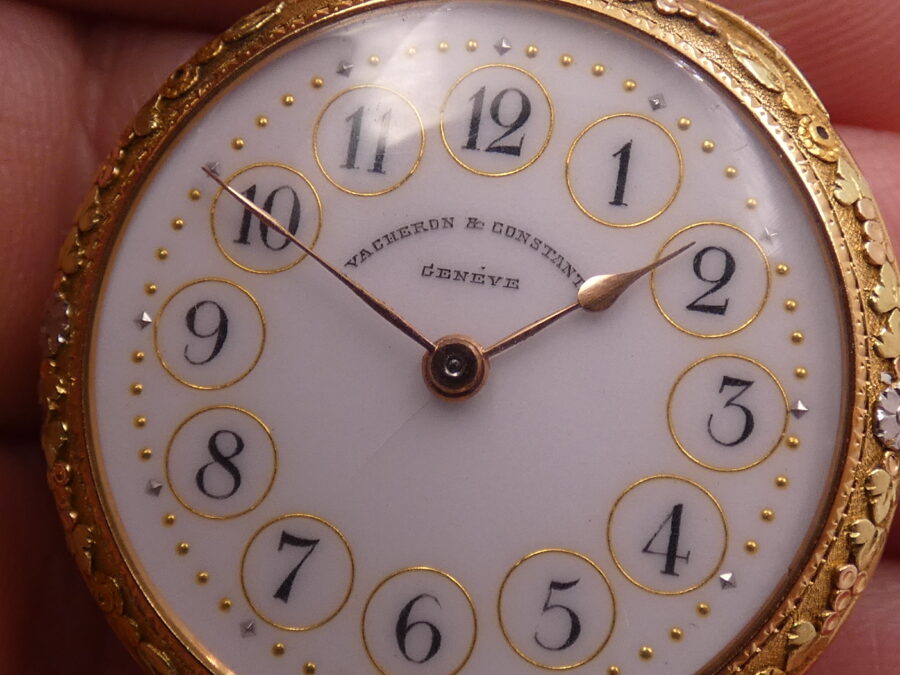 Vacheron Constantin Pocket Monachina Anno 1908 Oro Massiccio 18Kt Quadrante Porcellana Carica Manuale - immagine 4