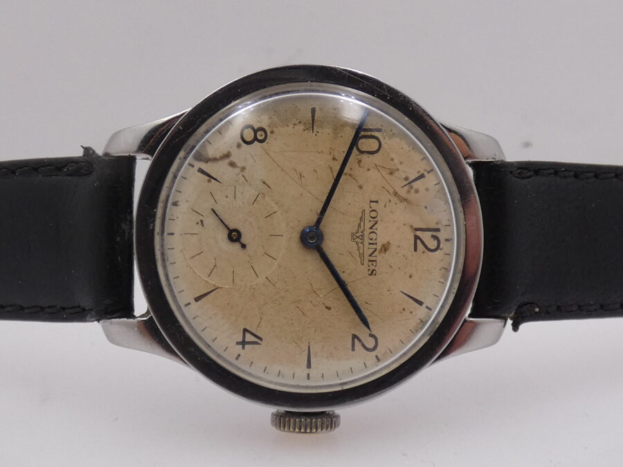 Longines Calatrava ANNO 1937 Acciaio Carica Manuale Orologio Vintage - immagine 6