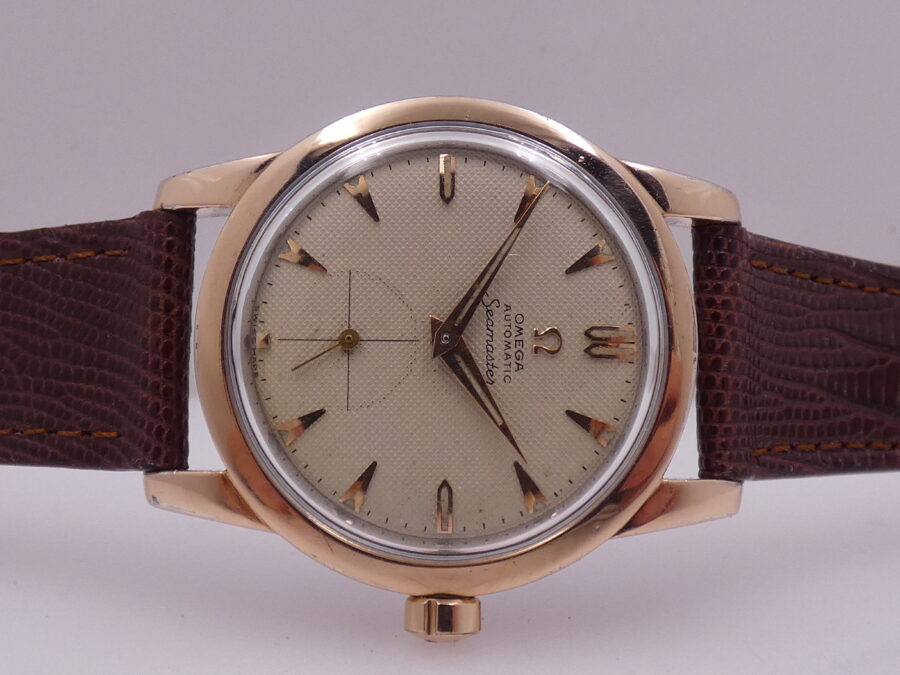 Omega Seamaster Vintage Honey Comb Dial Laminato Oro Rosa 18Kt Anno 1952 Automatic Bumper - immagine 6