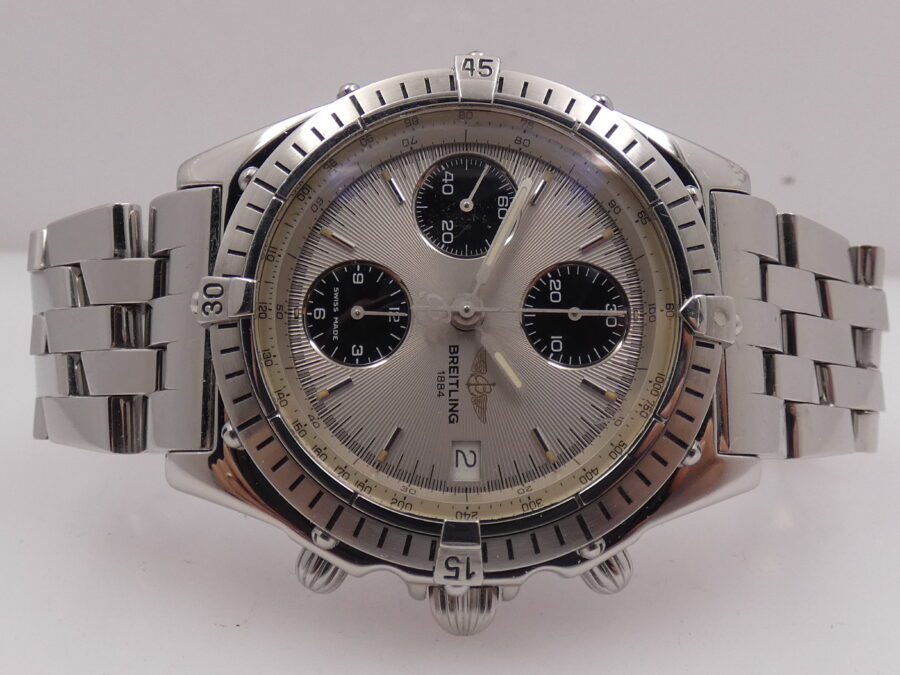 Cronografo Breitling Chronomat A13047 Acciaio With BOX Automatico ANNI '90 Braccialato - immagine 6