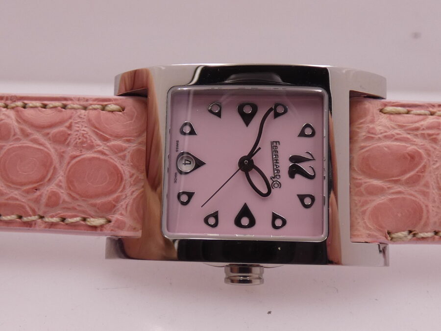 Eberhard & Co. Gingi Date 61007 NEW Pink Dial BOX&PAPERS ANNI 2000's Ladies Watch - immagine 6