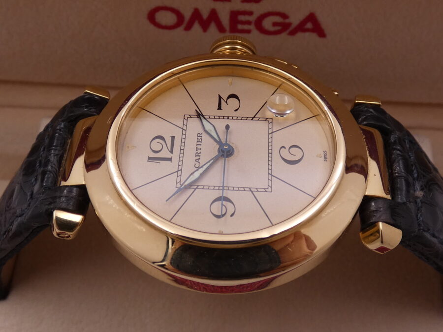 Cartier Pasha 38mm Oro Massiccio 18Kt  Anni 90's Automatico Con Scatola - immagine 6