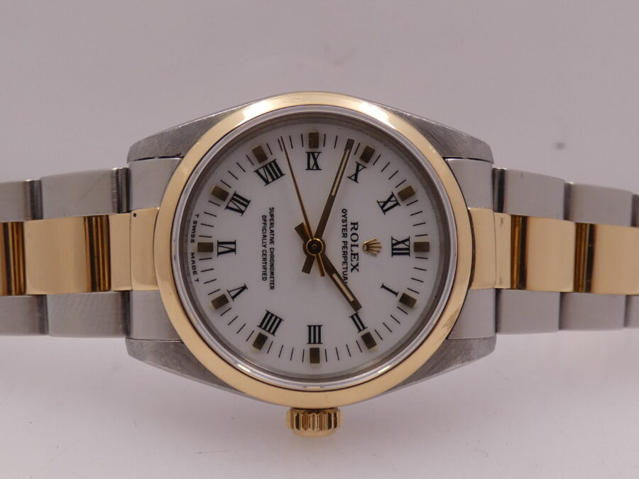 Rolex Oyster Perpetual 31 Mid-Size 67483 SENZA FORI Acciaio&Oro18Kt Anno 1998 Automatico WITH BOX - immagine 6