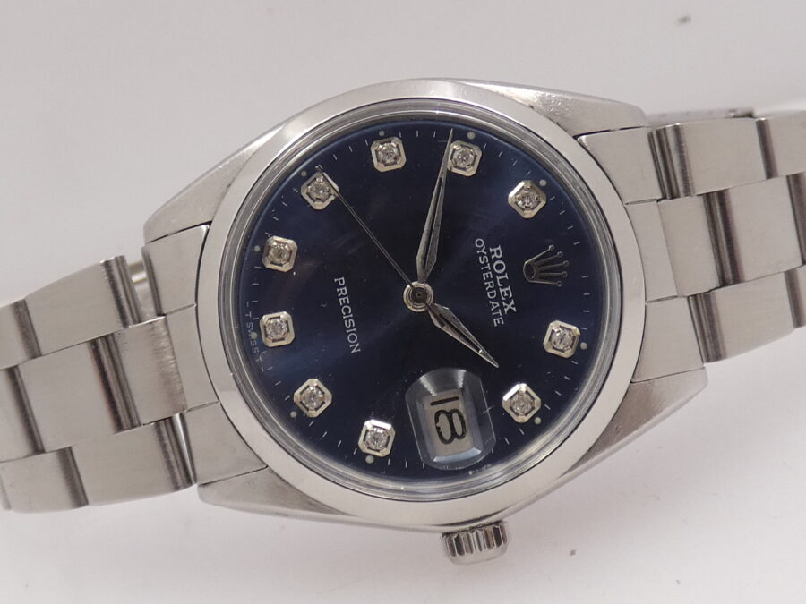 Rolex Oysterdate Precision 6694 Diamond Dial ANNO 1970 Manuale Acciaio Con Bracciale Oyster - immagine 7