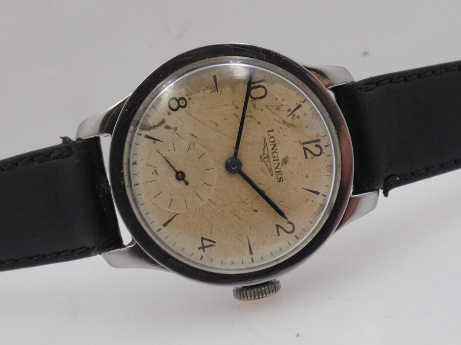 Longines Calatrava ANNO 1937 Acciaio Carica Manuale Orologio Vintage - immagine 7