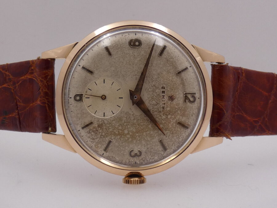 Zenith Stellina Jumbo 37mm Oro Rosa 18Kt Anno 1960 Carica Manuale Calibro 40 - immagine 7