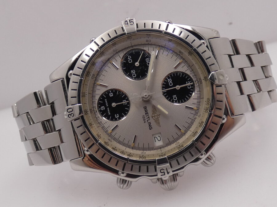 Cronografo Breitling Chronomat A13047 Acciaio With BOX Automatico ANNI '90 Braccialato - immagine 7