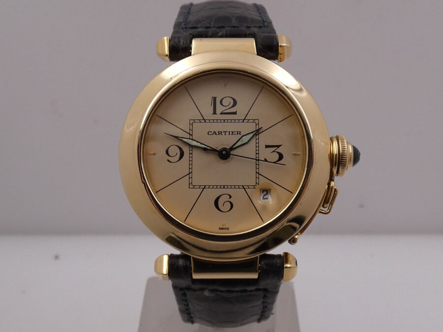 Cartier Pasha 38mm Oro Massiccio 18Kt  Anni 90's Automatico Con Scatola - immagine 7