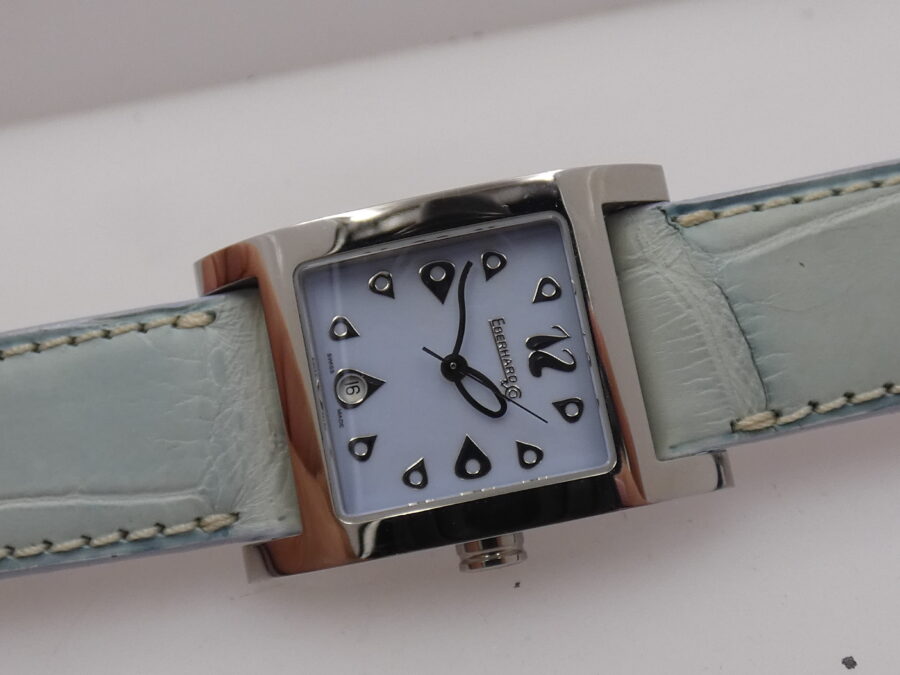 Eberhard & Co. Gingi Date 61007 NEW Tiffany Dial BOX&PAPERS ANNO 2010 Mai Indossato Ladies - immagine 7