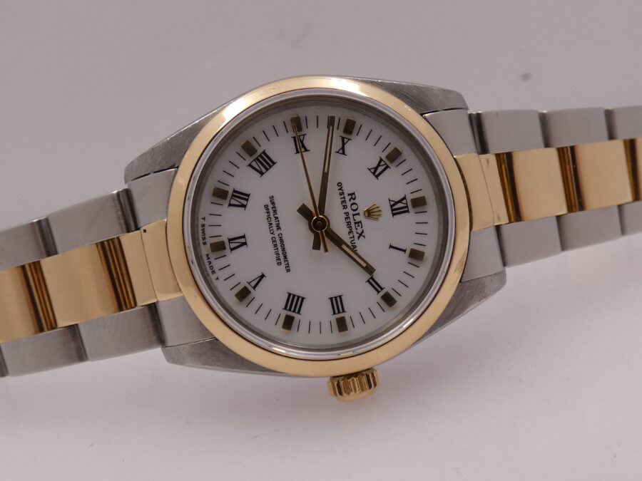 Rolex Oyster Perpetual 31 Mid-Size 67483 SENZA FORI Acciaio&Oro18Kt Anno 1998 Automatico WITH BOX - immagine 7