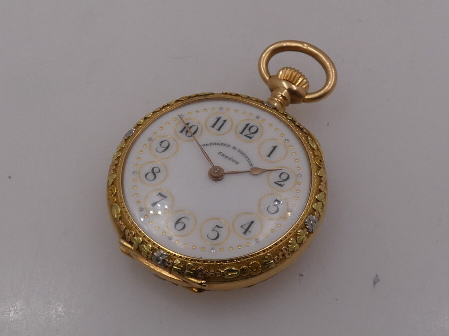 Vacheron Constantin Pocket Monachina Anno 1908 Oro Massiccio 18Kt Quadrante Porcellana Carica Manuale - immagine 6