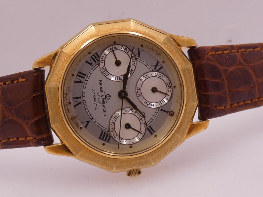 Baume & Mercier Riviera Complication Triple Date N.O.S. Oro 18Kt BOX&PAPERS LIMITED EDITION Anni 90 - immagine 7