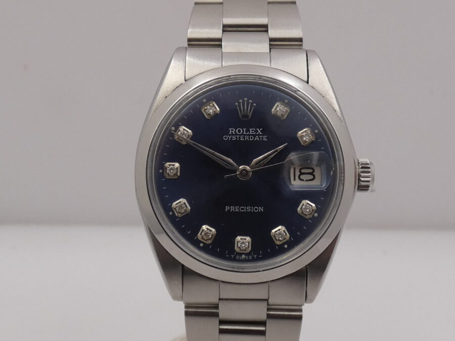 Rolex Oysterdate Precision 6694 Diamond Dial ANNO 1970 Manuale Acciaio Con Bracciale Oyster - immagine 8