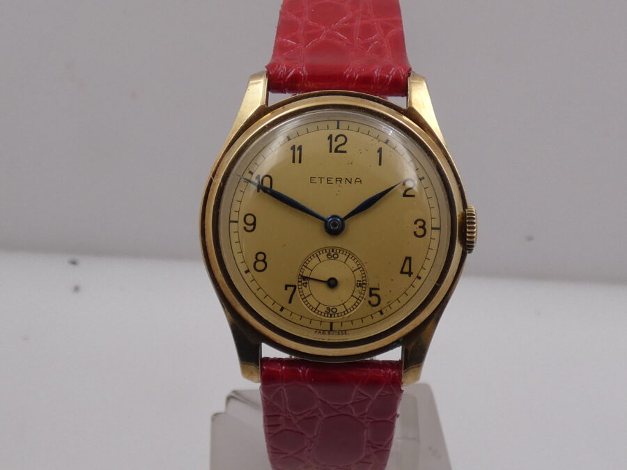 Eterna Calatrava ANNO 1938 MAI LUCIDATO Oro 14Kt Carica Manuale Condizioni TOP - immagine 9