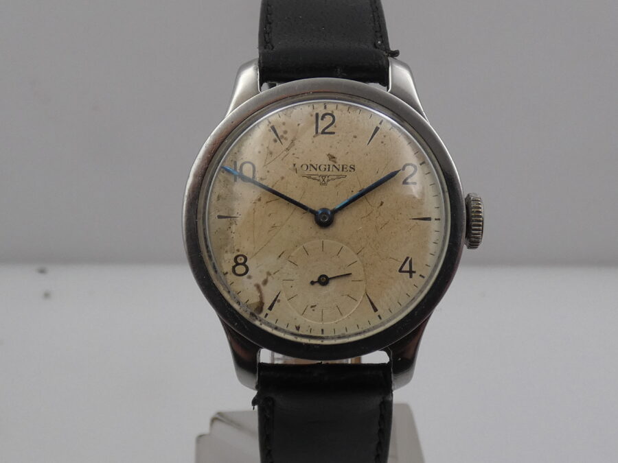 Longines Calatrava ANNO 1937 Acciaio Carica Manuale Orologio Vintage - immagine 8