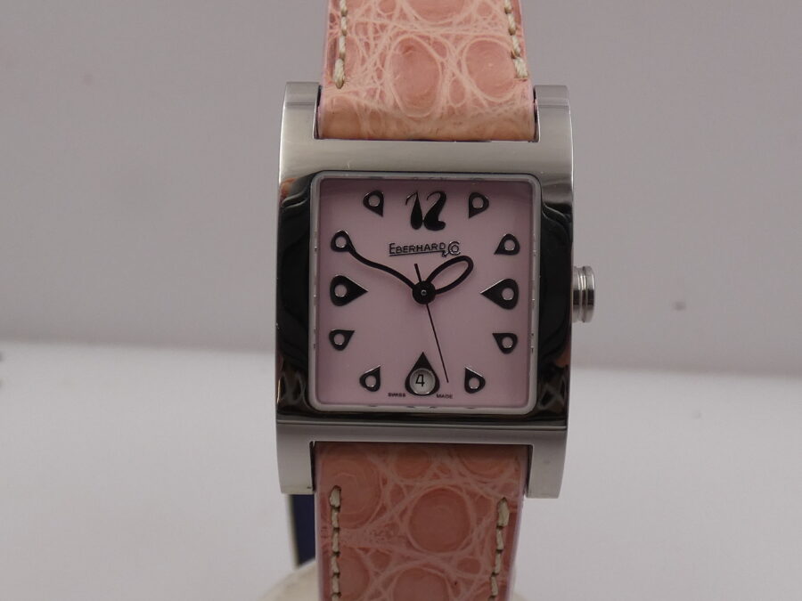 Eberhard & Co. Gingi Date 61007 NEW Pink Dial BOX&PAPERS ANNI 2000's Ladies Watch - immagine 8