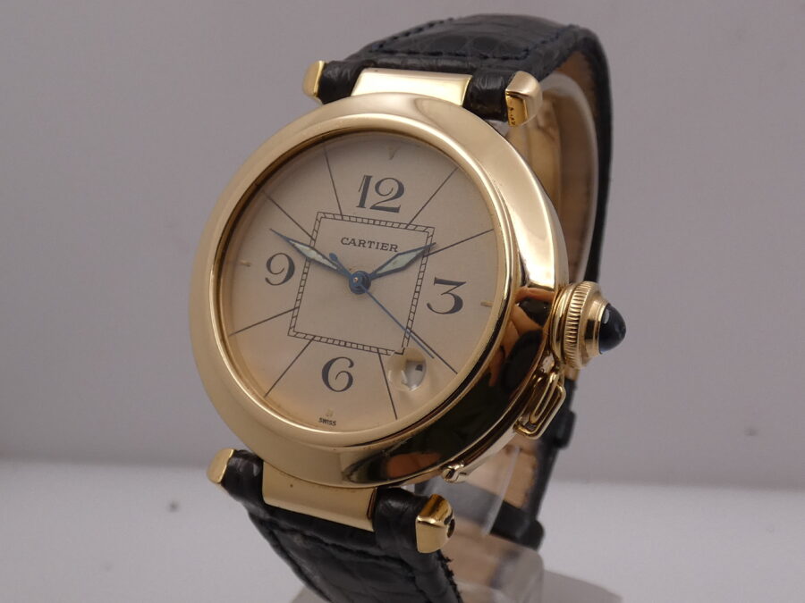 Cartier Pasha 38mm Oro Massiccio 18Kt  Anni 90's Automatico Con Scatola - immagine 8