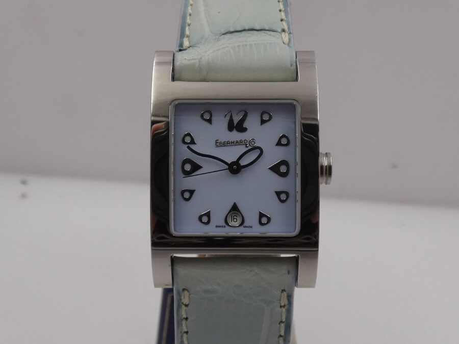 Eberhard & Co. Gingi Date 61007 NEW Tiffany Dial BOX&PAPERS ANNO 2010 Mai Indossato Ladies - immagine 8