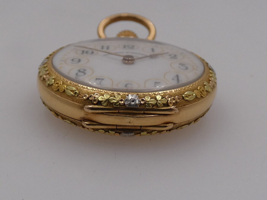 Vacheron Constantin Pocket Monachina Anno 1908 Oro Massiccio 18Kt Quadrante Porcellana Carica Manuale - immagine 7