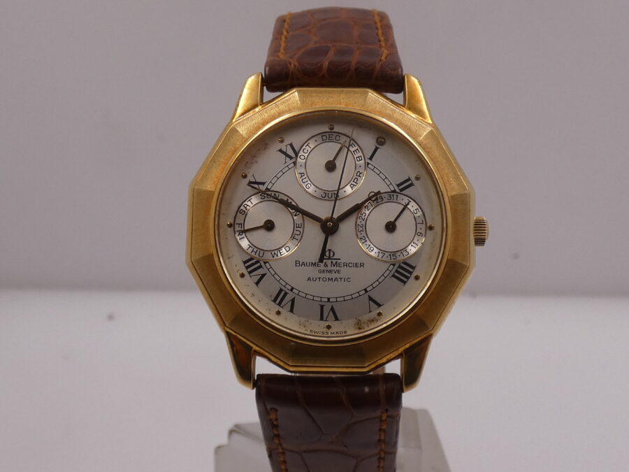 Baume & Mercier Riviera Complication Triple Date N.O.S. Oro 18Kt BOX&PAPERS LIMITED EDITION Anni 90 - immagine 8