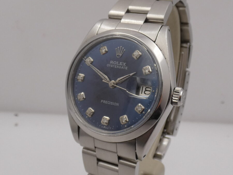 Rolex Oysterdate Precision 6694 Diamond Dial ANNO 1970 Manuale Acciaio Con Bracciale Oyster - immagine 9