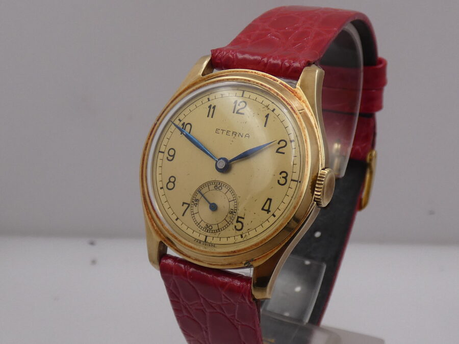 Eterna Calatrava ANNO 1938 MAI LUCIDATO Oro 14Kt Carica Manuale Condizioni TOP - immagine 10