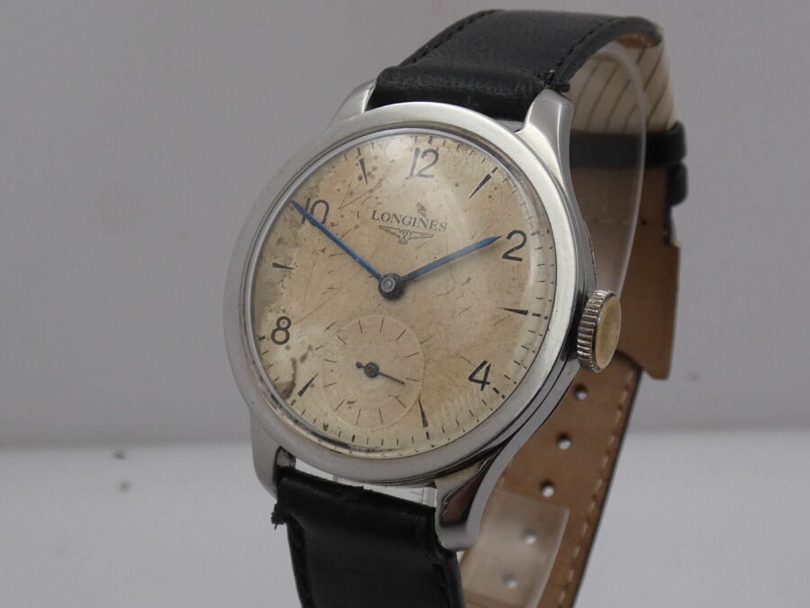 Longines Calatrava ANNO 1937 Acciaio Carica Manuale Orologio Vintage - immagine 9