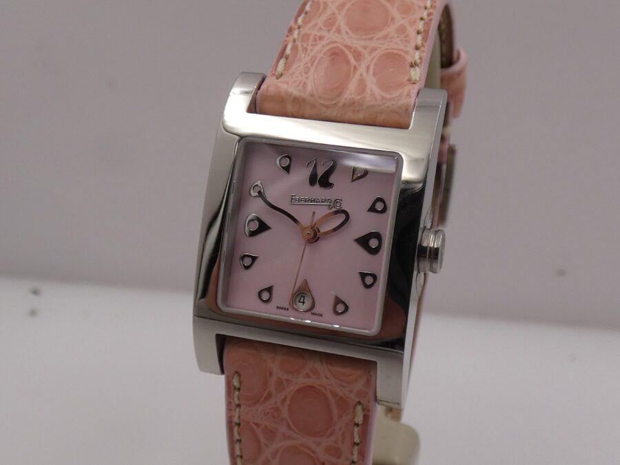 Eberhard & Co. Gingi Date 61007 NEW Pink Dial BOX&PAPERS ANNI 2000's Ladies Watch - immagine 9