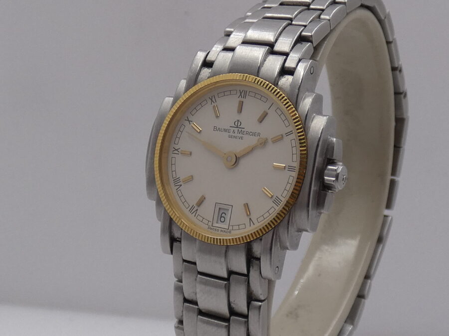 Baume & Mercier Shogun LADY 5236.018.3 Acciaio & Oro 18 Kt WITH BOX Anni 90's Ladies - immagine 9