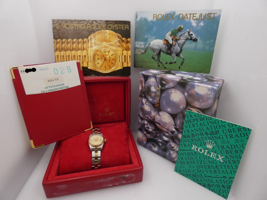 Rolex Lady-Datejust 69173 BOX&PAPERS Garanzia Italia Acciaio & Oro 18Kt ANNO 1994 Automatico - immagine 10