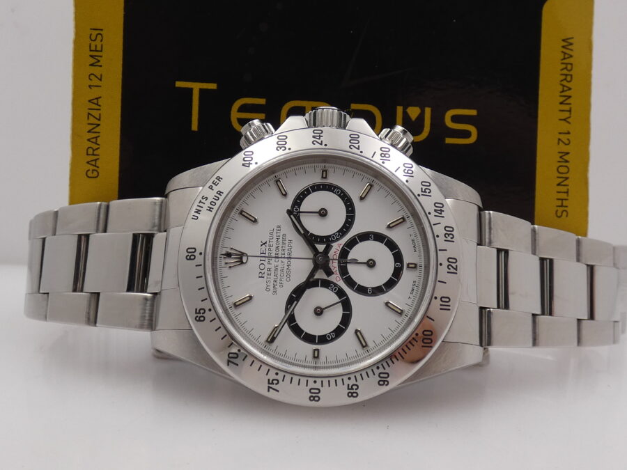 Rolex Daytona Zenith 16520 Cosmograph NEVER POLISHED White Dial ANNO 1998 Automatico Acciaio - immagine 2