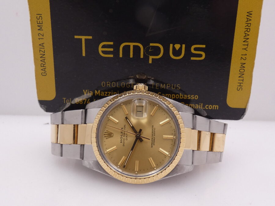 Rolex Oyster Perpetual Date 15053 Acciaio & Oro 18 Kt ANNO 1986 Automatico - immagine 2