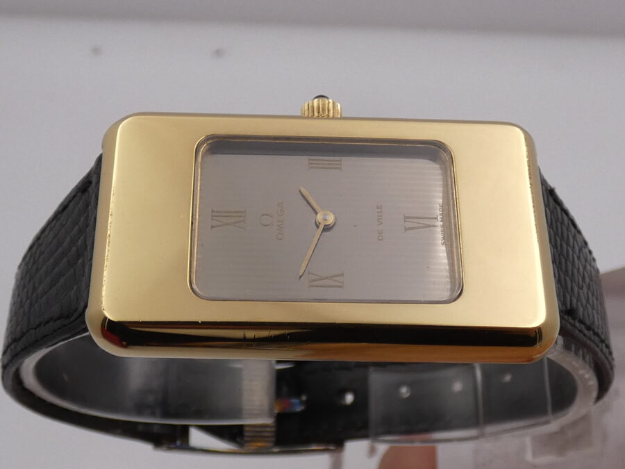 Omega De Ville Carrè Laminato Oro 18Kt Anno 1975 MilleRighe Dial Carica Manuale