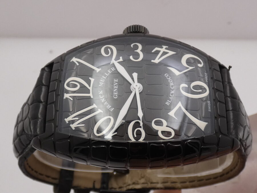 Franck Muller 8880 Curvex Black Croco Tonneau Automatico Acciaio PVD Nero