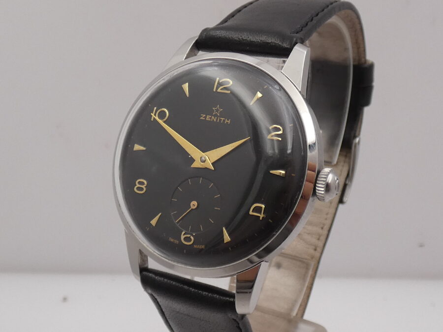 Zenith Stellina Sporto Oversize 37mm ANNO 1957 Gilt Dial Carica Manuale Calibro Zenith 40 - immagine 11