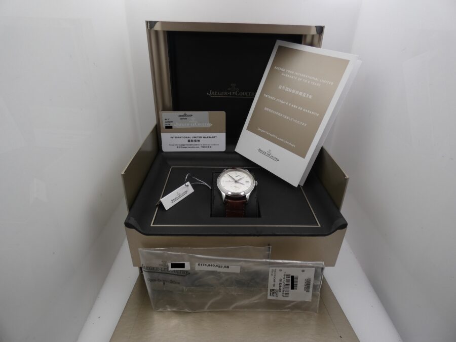 Jaeger-LeCoultre Master Hometime GMT Q1628430 LIKE NEW Anno 2020 BOX PAPERS & STICKERS Automatico Acciaio - immagine 11