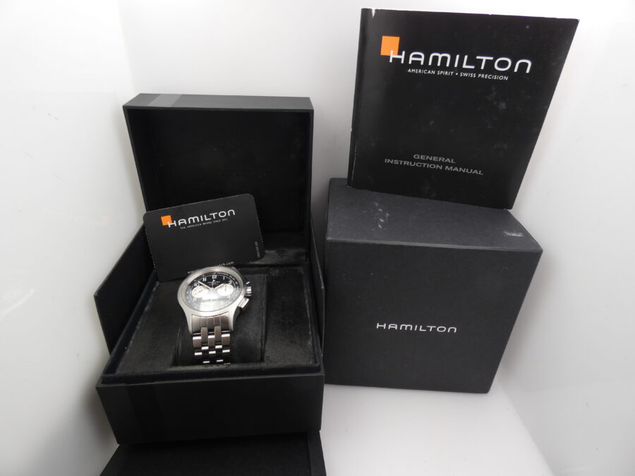 Hamilton Cronografo Khaki Aviation 44mm H765160 BOX&PAPERS Automatico Acciaio - immagine 12