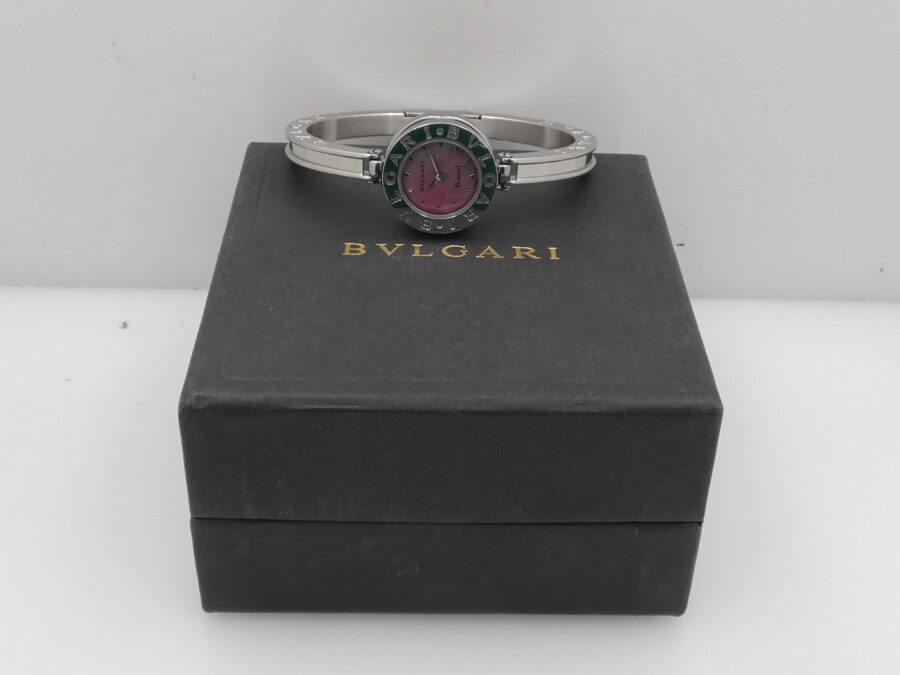 Bulgari B.Zero1 Lady BZ22S Rosa MOP Dial WITH BOX Anni 2000'S Acciai Braccialato - immagine 12