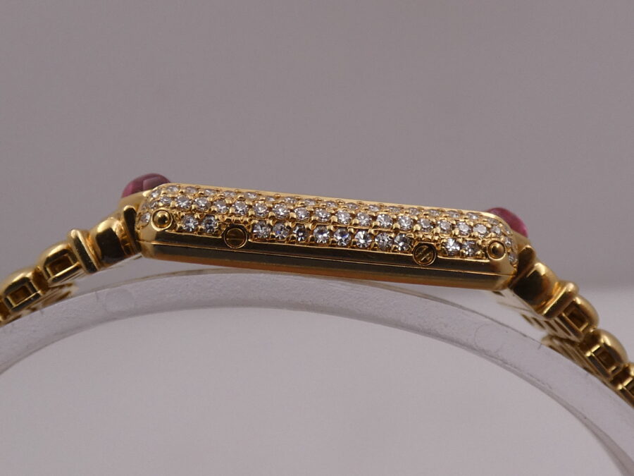 Cartier Extremaly Rare Tank Louis Paris 18Kt Full Gold Factory Diamonds&Tourmalines With BOX Lady - immagine 16