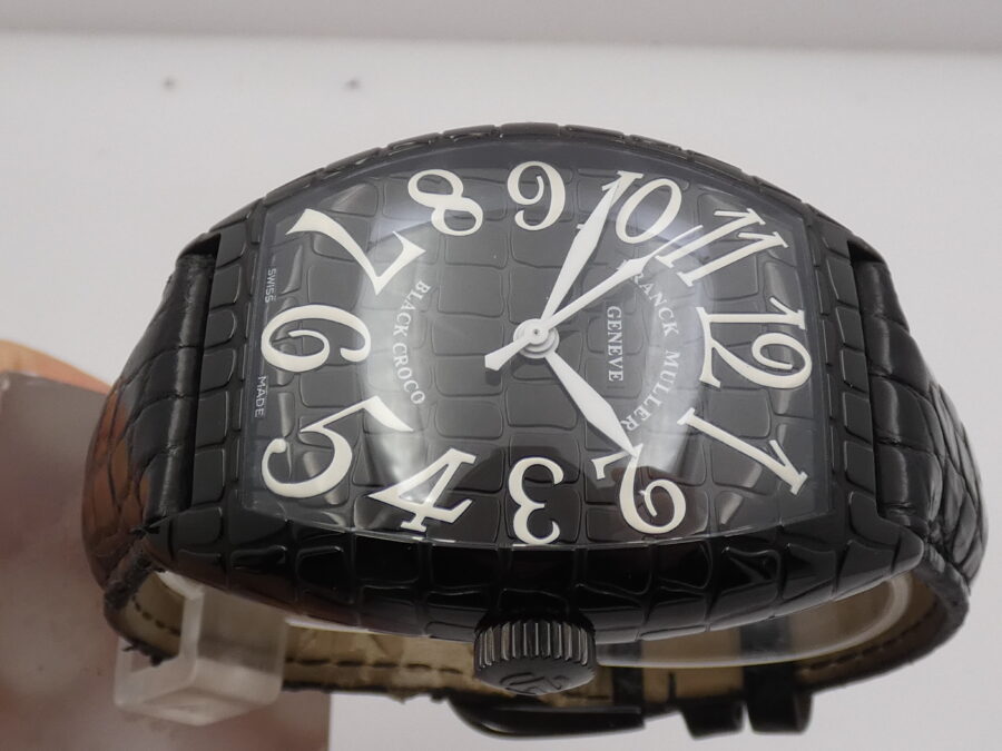 Franck Muller 8880 Curvex Black Croco Tonneau Automatico Acciaio PVD Nero - immagine 3