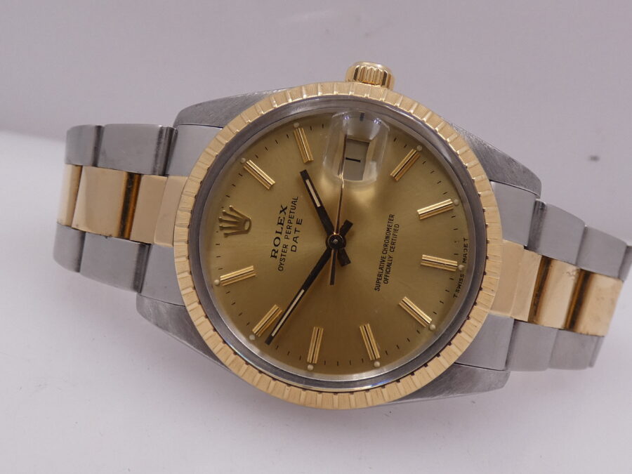 Rolex Oyster Perpetual Date 15053 Acciaio & Oro 18 Kt ANNO 1986 Automatico - immagine 3