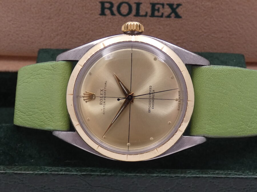 Rolex Oyster Perpetual 34 ZEPHYR 6582 Automatico Acciaio&Oro 18Kt JUST SERVICED Anno 1959 Vintage - immagine 3