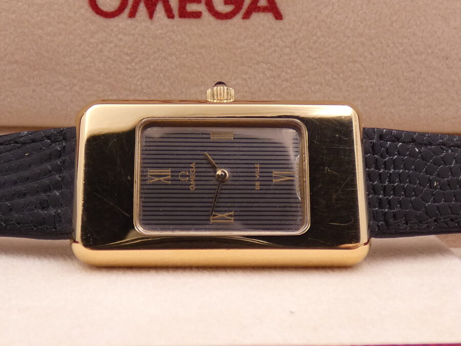 Omega De Ville Carrè Laminato Oro 18Kt Anno 1975 MilleRighe Dial Carica Manuale - immagine 4