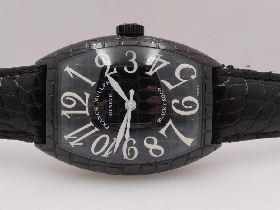 Franck Muller 8880 Curvex Black Croco Tonneau Automatico Acciaio PVD Nero - immagine 4